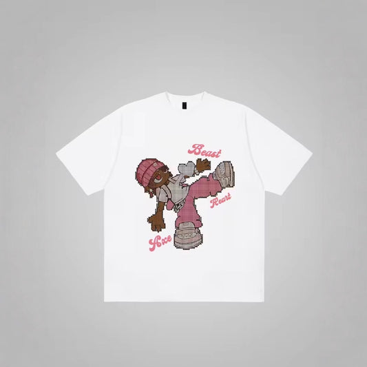 Graphic T-Shirt Beast Heart Face