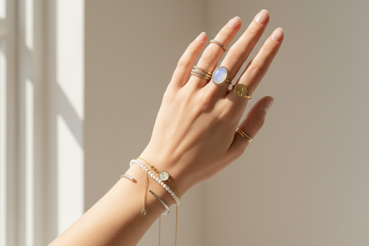 die ganze hand soll drauf sein