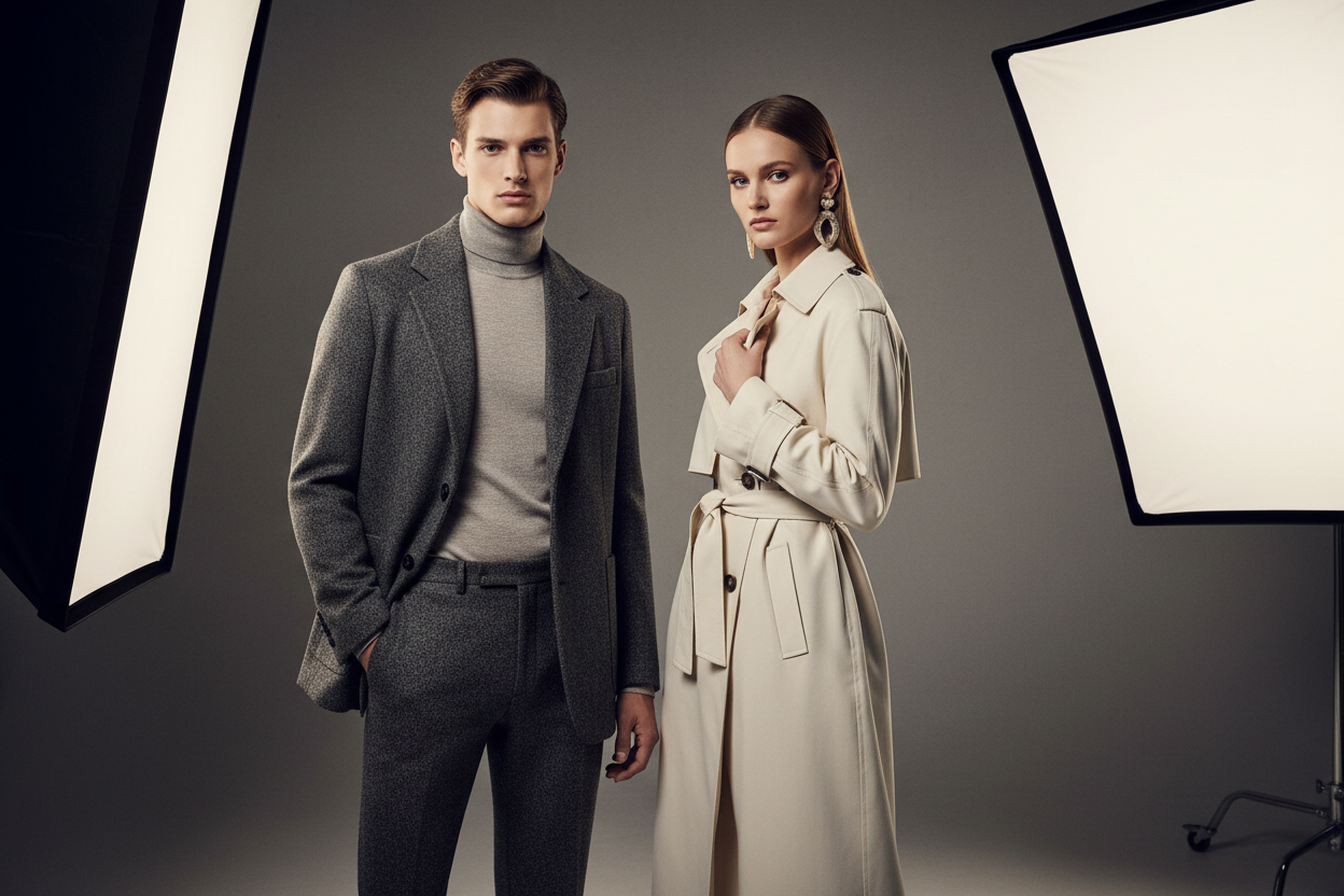 es soll sehr realistisch aussehen als ob sie models bei einem Fotoshooting dabei sind