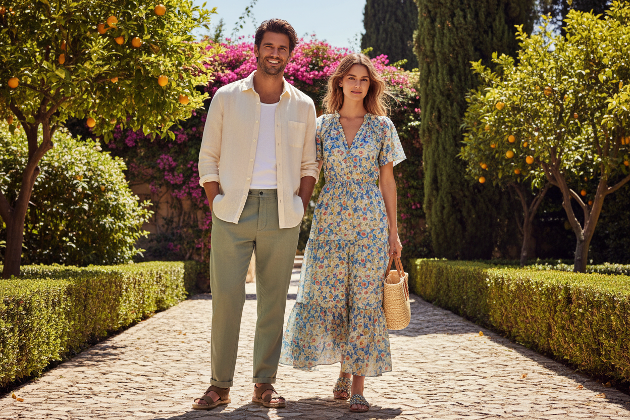 Sommer Mode Bild von MAnn und Frau